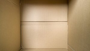 a cardboard box